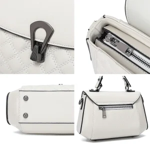 Female Natural Cow Genuine Leather Crossbody Bag Women‘s Retro Cowhide Durable Shoulder Bags Ladies Casual Commuting Handbags